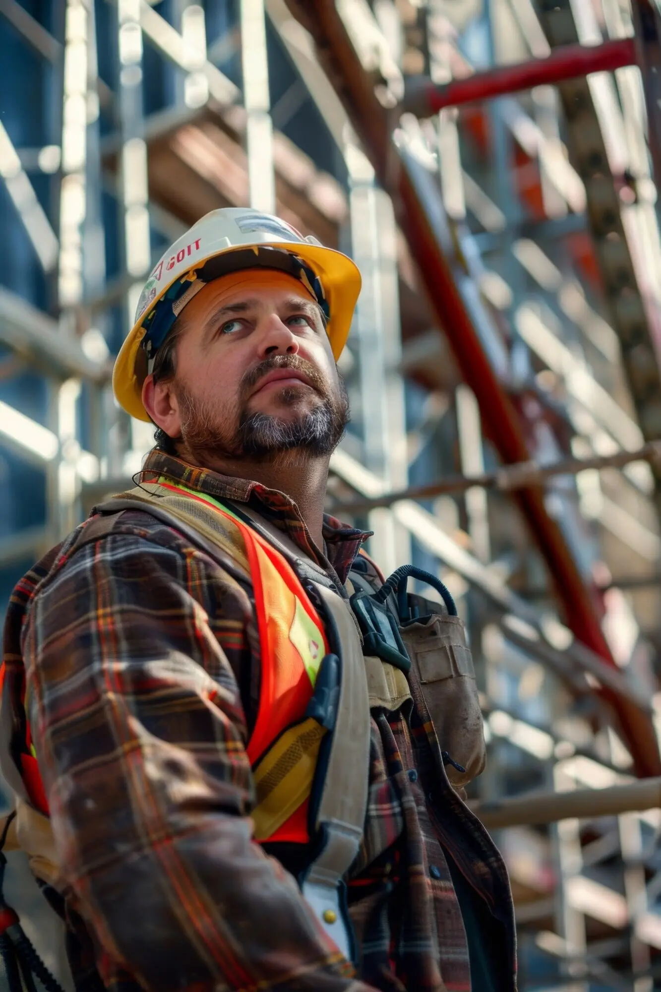 Porträt einer im Bauwesen tätigen Person.